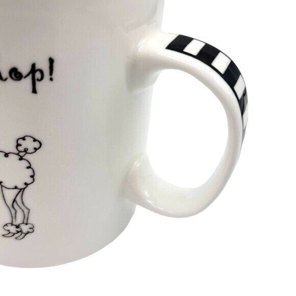 Savinio Designs Fifi Poodles Dogs 2 Mug Set 4" Live To Shop Shop To Live Purse - Picture 4 of 11